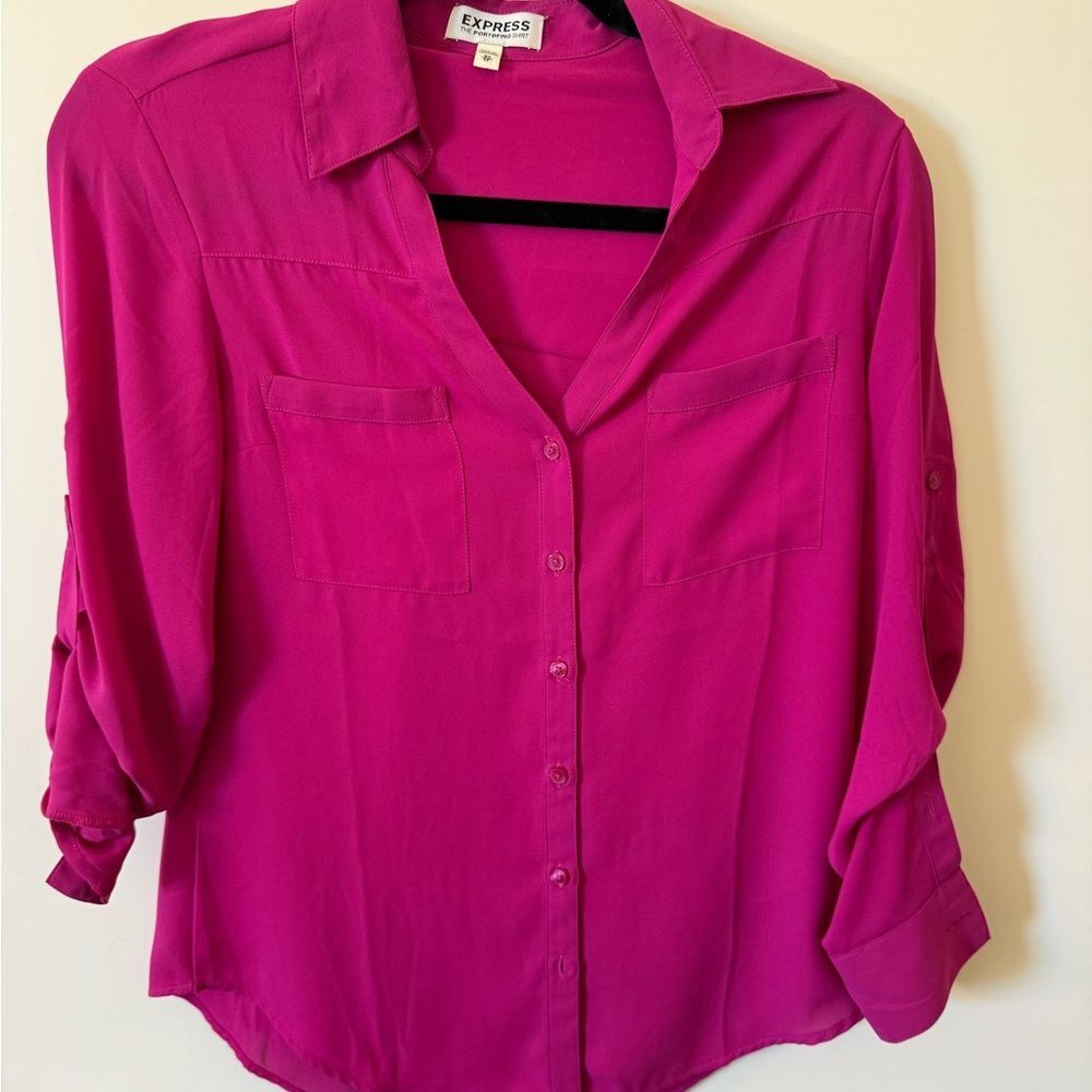 Express Women's Pink Portofino Button-Down Shirt
